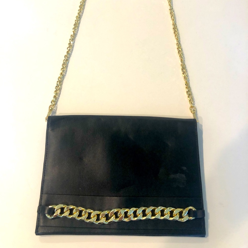 BCBG clutch with gold chain